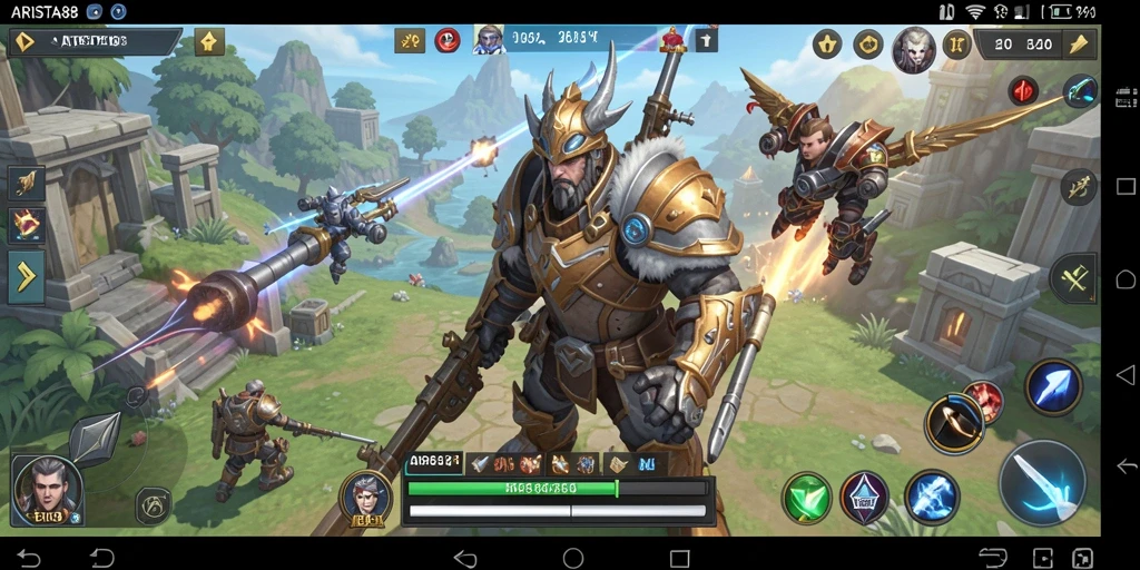Gameplay <strong>ARISTA88</strong> yang menarik dengan strategi mendalam dan pertempuran seru.