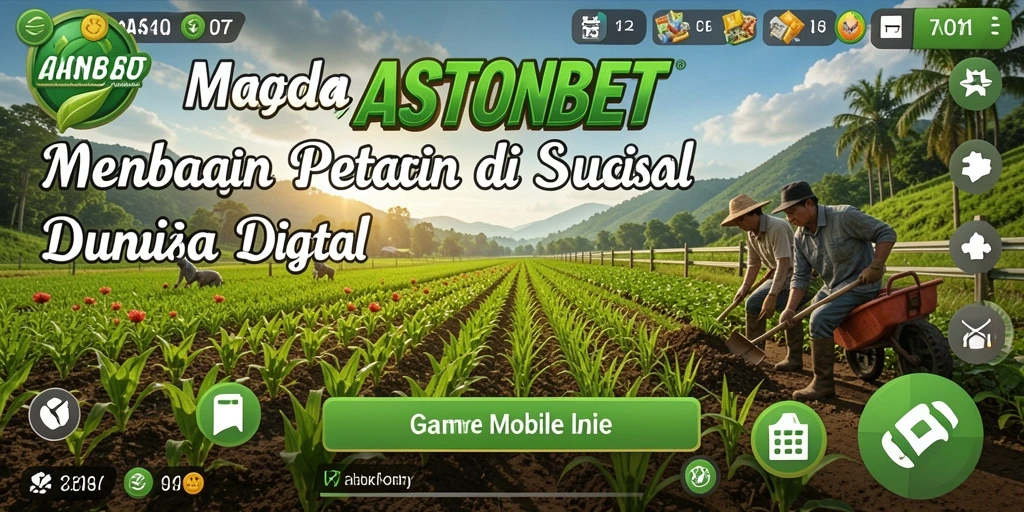 Screenshot ASTONBET menunjukkan petani sibuk merawat tanamannya.