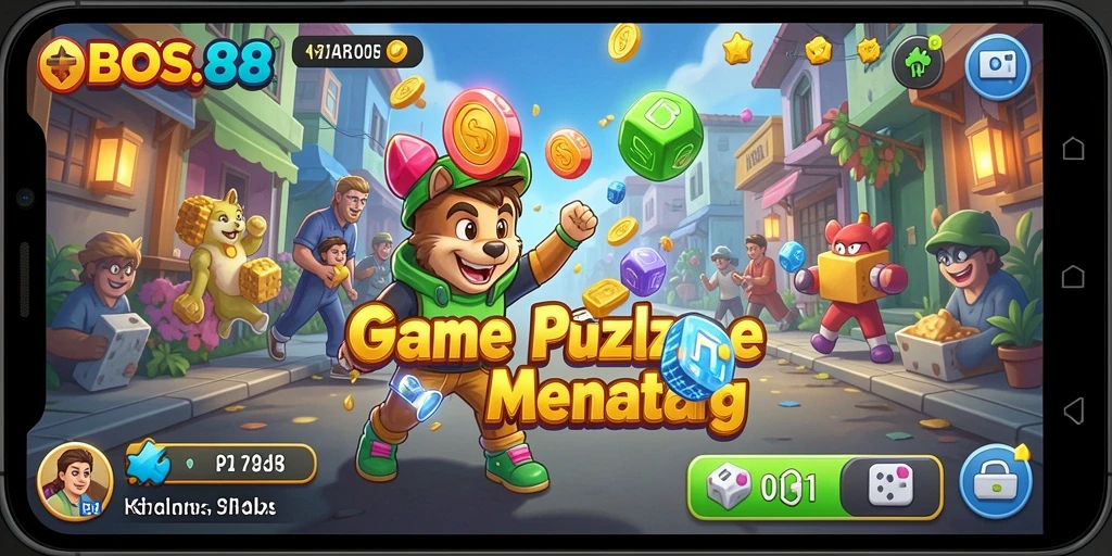 Tampilan gameplay seru dari BOS88 dengan teka-teki menantang.