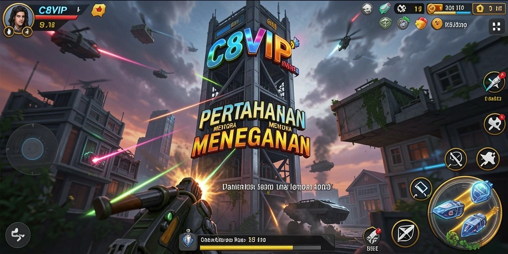 Gameplay menara pertahanan yang seru dan penuh strategi.