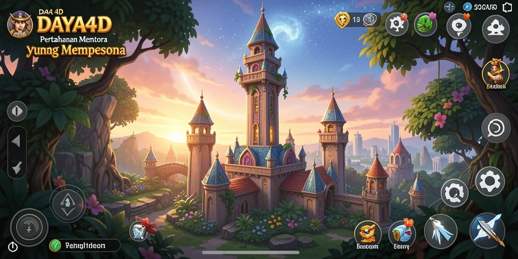 Tampilan gameplay Tower Defense yang menarik dan strategis.