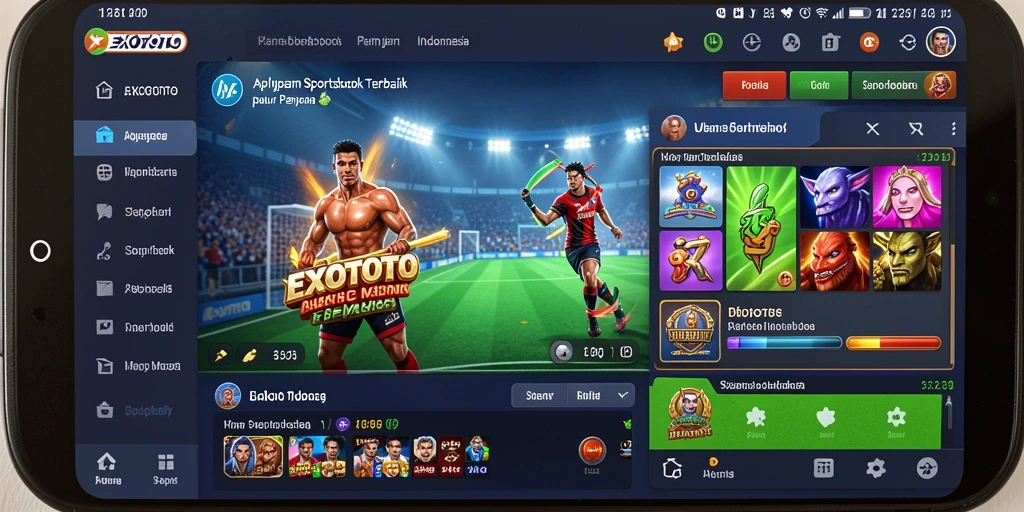 Tampilan gameplay taruhan olahraga di EXOTOTO yang menarik.
