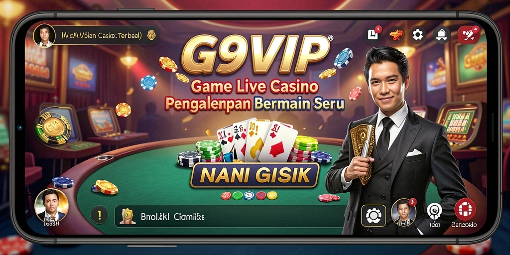Tampilan menarik gameplay G9VIP dengan dealer langsung.
