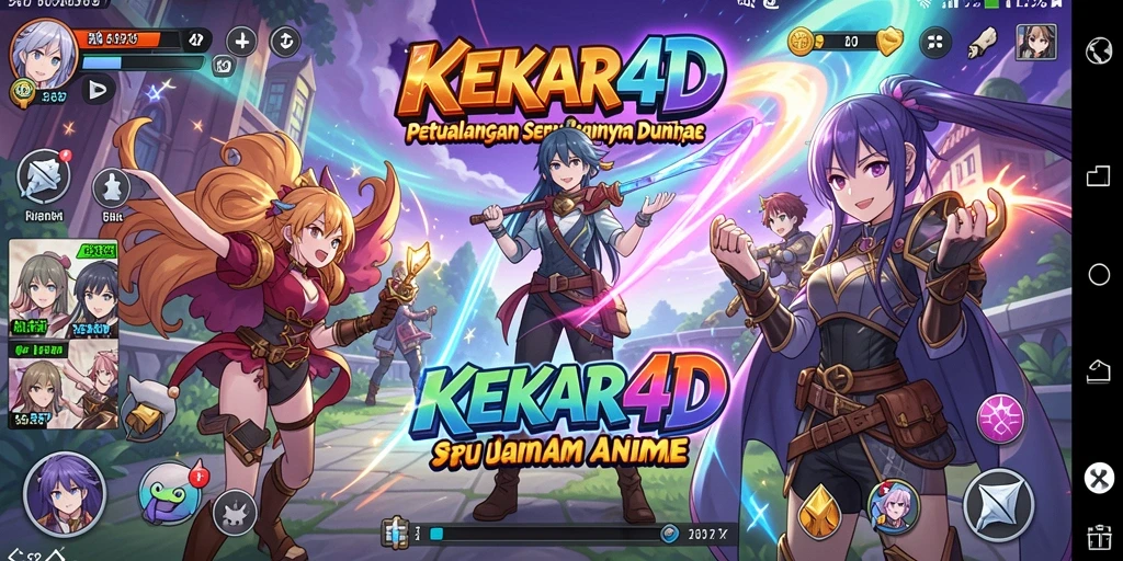 Tangkapan layar menampilkan pertarungan seru dalam game Anime.
