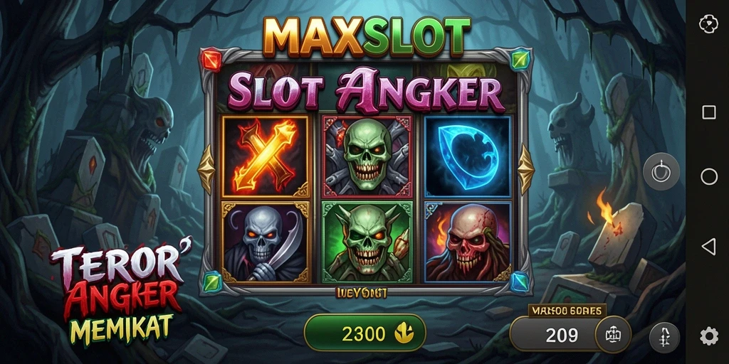 Tampilan gameplay MAXSLOT dengan suasana mencekam yang menunggu.