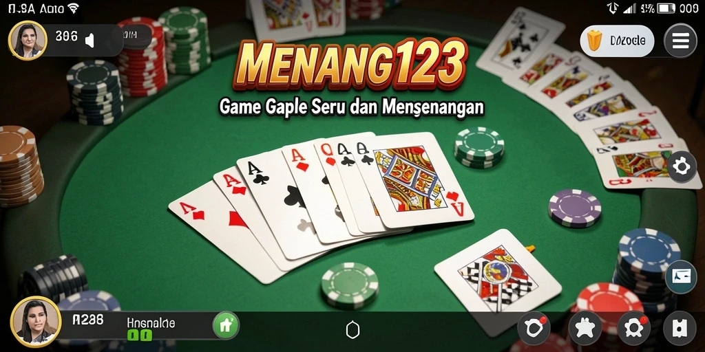 Tampilan gameplay Gaple yang seru dan interaktif di MENANG123.