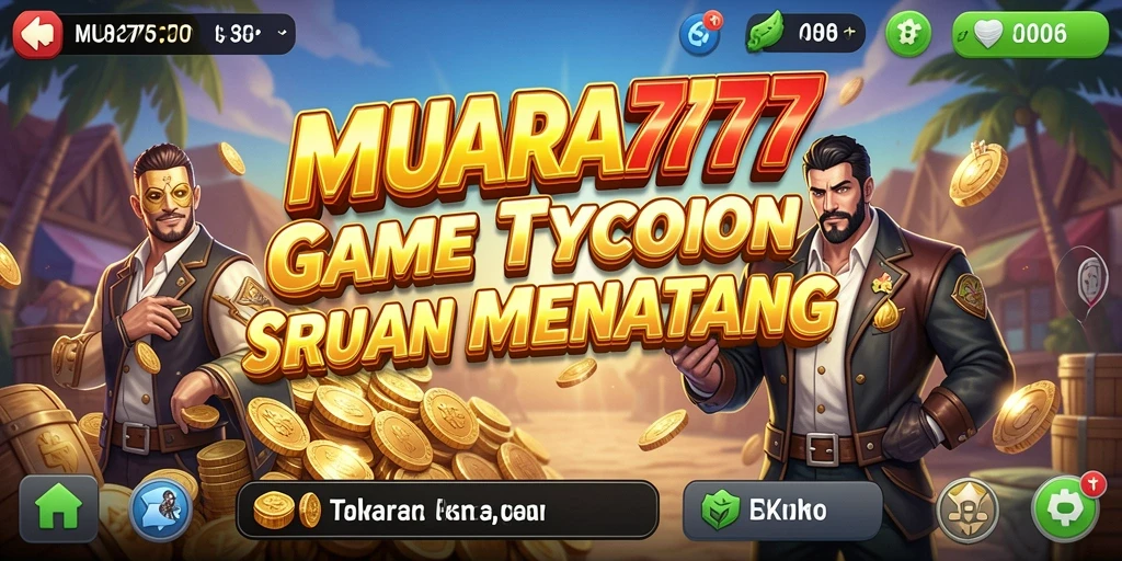 Screenshot gameplay MUARA777 menunjukkan keseruan membangun kerajaan bisnis.