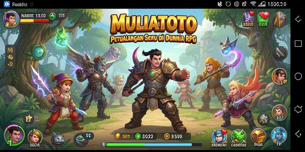 Tampilan gameplay seru dalam petualangan RPG MULIATOTO.