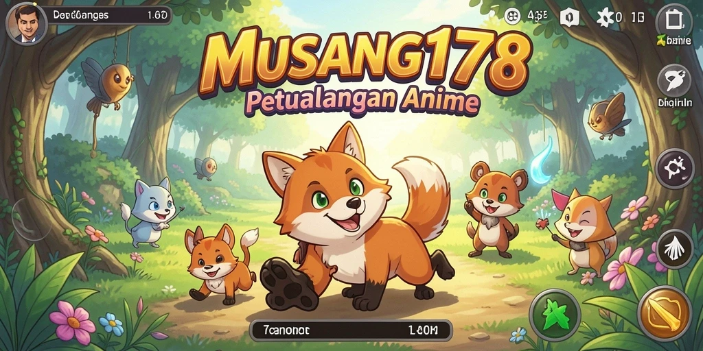 Screenshot yang menampilkan pertarungan seru dalam game Anime MUSANG178.