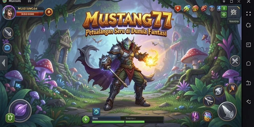 Tampilan gameplay MUSTANG77 yang mendebarkan dan penuh warna.
