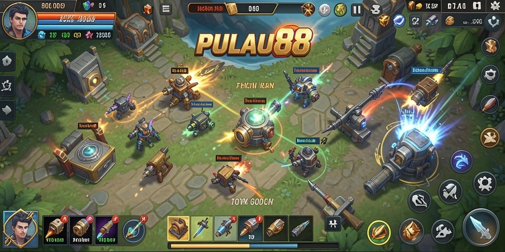 Tampilan gameplay PULAU88 yang mendebarkan dan penuh strategi.