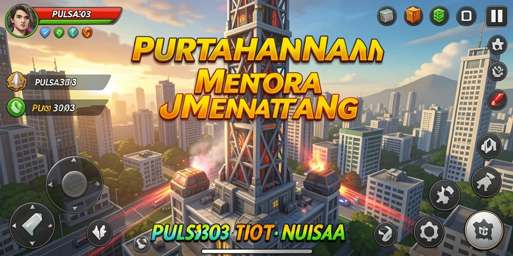 Tampilan seru gameplay Tower Defense di PULSA303.