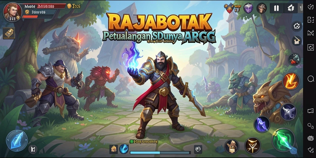 Tampilan menarik gameplay RAJABOTAK dengan pertarungan seru.