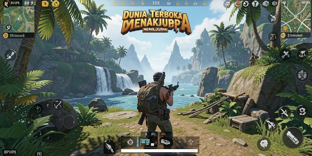 Tampilan gameplay RPVIP6 yang menakjubkan di dunia terbuka.