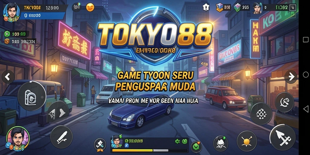 Tangkapan layar utama TOKYO88 menampilkan gameplay Tycoon yang menarik.