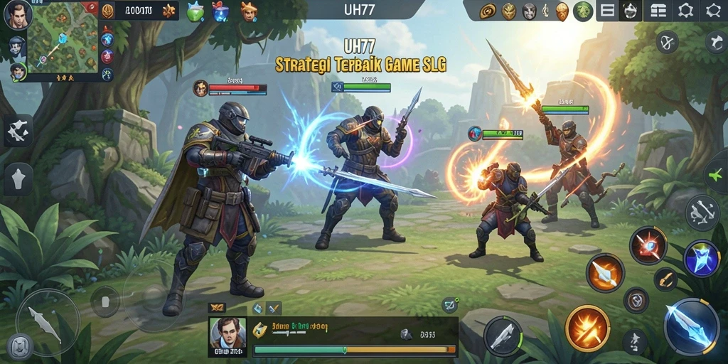 Tampilan gameplay UH77 yang menarik dengan pertarungan strategi.