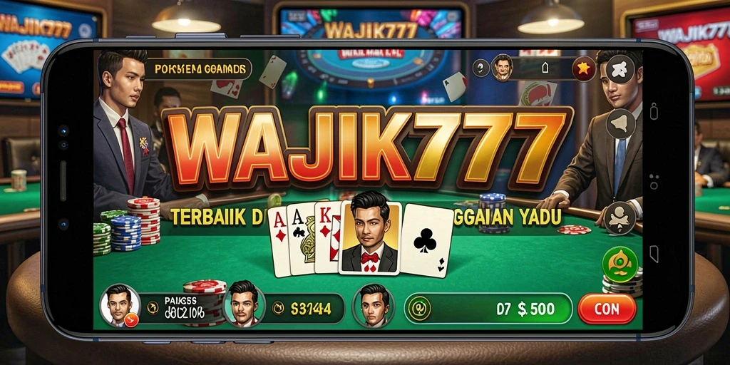 Tangkapan layar gameplay WAJIK777 dengan suasana poker yang intens.